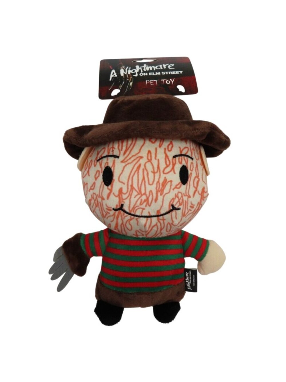 A Nightmare on Elm Street Freddy Krueger Plush Squeaker Dog Toy Horror Halloween